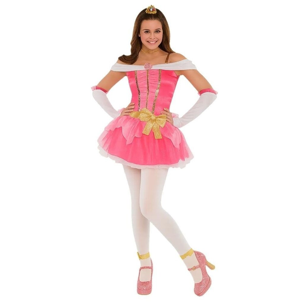 Disney Princess Aurora Halloween Costume or Dress Up Size Medium 7 - 9 New